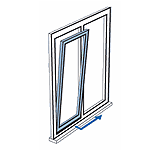 ventana corredera osciloparalela